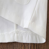 Fashion Solid White T-Shirt + Tie Long Pants