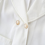 Fashion Solid White T-Shirt + Tie Long Pants