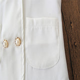 Fashion Solid White T-Shirt + Tie Long Pants