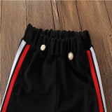 Fashion Solid White T-Shirt + Tie Long Pants