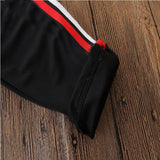 Fashion Solid White T-Shirt + Tie Long Pants