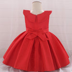 Cute Beaded Pleated Tutu Baby Girl Dress