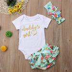 Baby Girl Floral Cotton top Flower Short Outfit