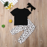 Leopard Print letter print ne w born baby girl suit