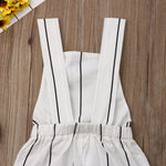 Fashion Baby Girl Sleeveless Backless Striped Jumpsuit