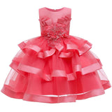 Flower Girl Princess Party Bead Banquet Dress