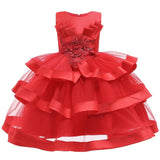 Flower Girl Princess Party Bead Banquet Dress