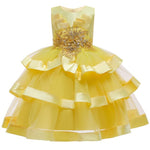 Flower Girl Princess Party Bead Banquet Dress