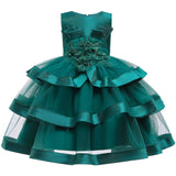 Flower Girl Princess Party Bead Banquet Dress