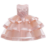 Flower Girl Princess Party Bead Banquet Dress