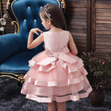 Flower Girl Princess Party Bead Banquet Dress