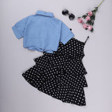 Cute Princess Dress +Denim Blouse