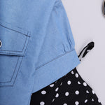 Cute Princess Dress +Denim Blouse