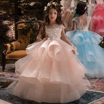 Cute Stitch Beads Applique Lace Princess Dress