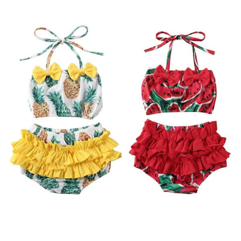 Baby Girl Swimsuit New Fruit Pineapple Printing Bikini