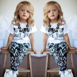 Fashion White Casual Top T Shirt + Stylish Pants