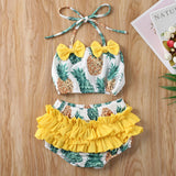 Baby Girl Swimsuit New Fruit Pineapple Printing Bikini