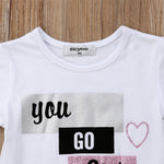 Fashion Baby Girl Cotton Top T-shirt + Short Skirt