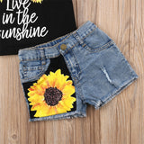 Sunflower Sleeveless Top + Short Pants