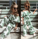 Toddler  Baby Girl Princess Fashion Green leaf printing