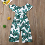 Toddler  Baby Girl Princess Fashion Green leaf printing