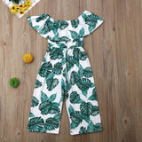 Toddler  Baby Girl Princess Fashion Green leaf printing