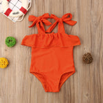 Cute Toddler Baby Girl Swimsuit Casual Lace Up Swimwear