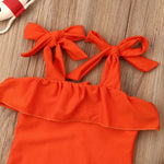 Cute Toddler Baby Girl Swimsuit Casual Lace Up Swimwear