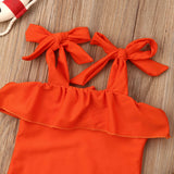 Cute Toddler Baby Girl Swimsuit Casual Lace Up Swimwear