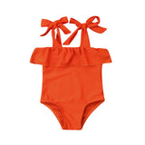 Cute Toddler Baby Girl Swimsuit Casual Lace Up Swimwear