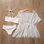 Baby Girl's Swimsuit Bikini & Lace Cover Up Outfit