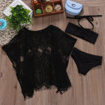 Baby Girl's Swimsuit Bikini & Lace Cover Up Outfit