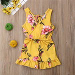 Cute Baby girl Strap Floral Print Summer Sunsuit Sleeveless Outfit