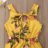 Cute Baby girl Strap Floral Print Summer Sunsuit Sleeveless Outfit