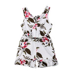 Cute Baby girl Strap Floral Print Summer Sunsuit Sleeveless Outfit