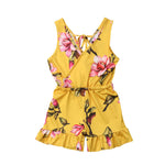 Cute Baby girl Strap Floral Print Summer Sunsuit Sleeveless Outfit