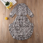 Stylish Baby Girl Clothes Long Sleeve Blouse+Mermaid Skirt Leopard