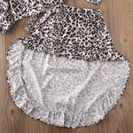 Stylish Baby Girl Clothes Long Sleeve Blouse+Mermaid Skirt Leopard