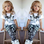 Fashion White Casual Top T Shirt + Stylish Pants