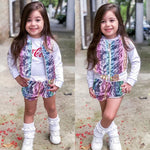 Baby Girl Pullover Top Jacket + Short Outfit