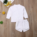 Baby Girl Pullover Top Jacket + Short Outfit