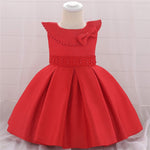 Cute Beaded Pleated Tutu Baby Girl Dress