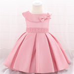 Cute Beaded Pleated Tutu Baby Girl Dress