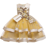 Flower Girl Princess Party Bead Banquet Dress