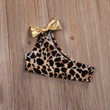 Leopard Bow  Baby Girl Bikini Swimsuit