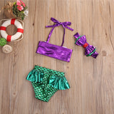 Baby Girl Mermaid Bikini Set Summer Beach Swimsuit