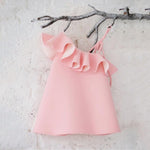 Fashion One Shoulder Pink Party Dress