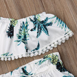 Baby Girl Pineapple Print Crop Top + Briefs