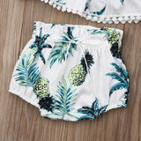 Baby Girl Pineapple Print Crop Top + Briefs