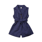 Baby Girl Bow-tie Waist Jumpsuit Outfit